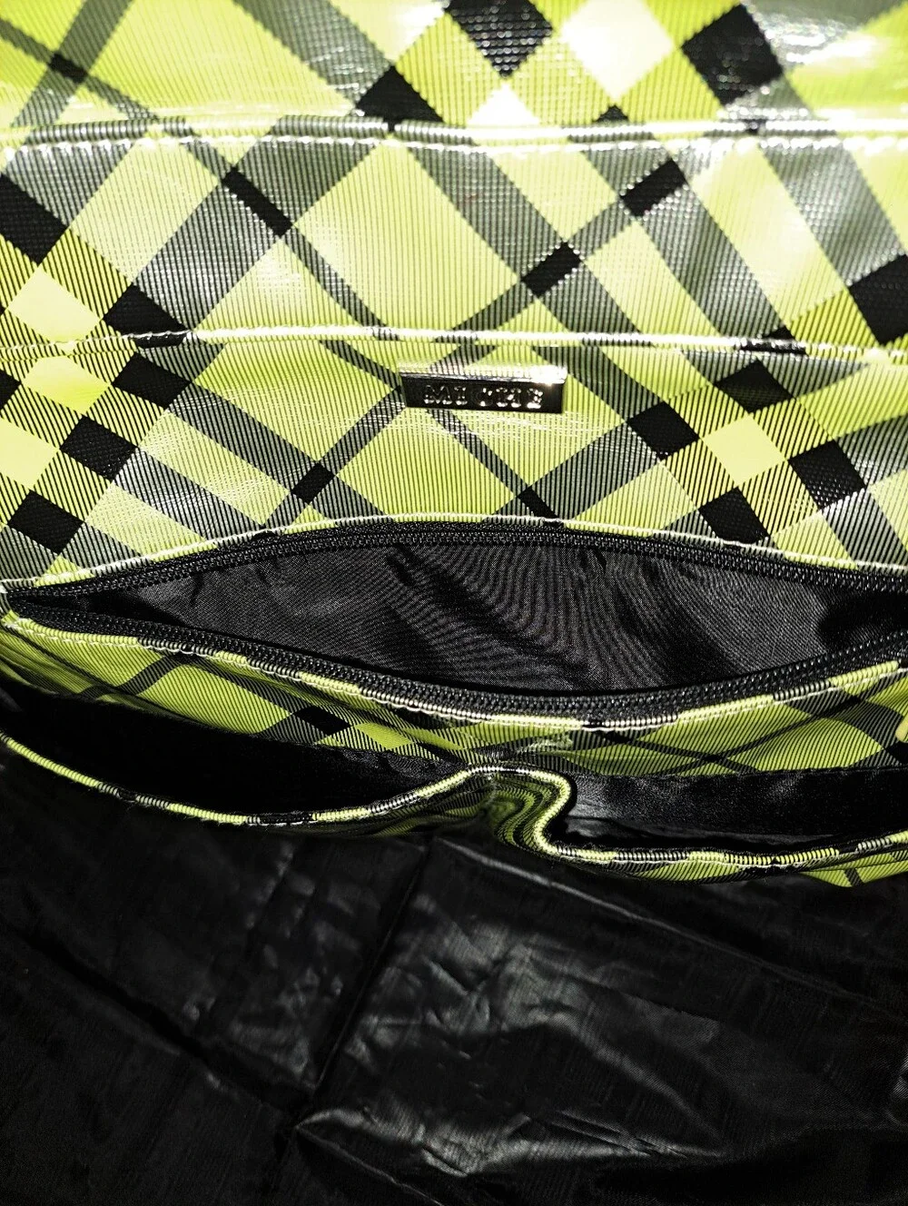 Miche Plaid Tote in Yellow and Black